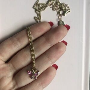 Gold Butterfly Pendant Necklace